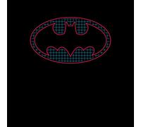 Justice League Batman Retro Grid Logo Men's T-Shirt - Black - XXL