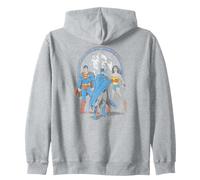 Justice League Batman Superman Wonder Woman Trinity Zip Hoodie