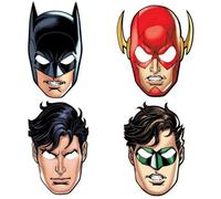 Justice League Characters Mask (Pack Of 8) Multicoloured (One Size)
