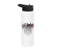 Justice League Circle Crest Stainless Steel Insulated Water Bottle