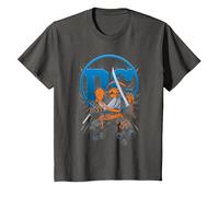 Justice League DC Comic Deathstroke Logo T-Shirt, Youth, Asphalt Grey, 2T