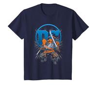 Justice League DC Comic Deathstroke Logo T-Shirt, Youth, Navy Blue, 3T
