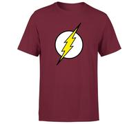 Justice League Flash Logo Men's T-Shirt - Burgundy | Size: 2XL Justice League Burgundy 2XL