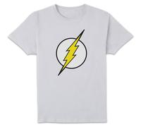 Justice League Flash Logo Men's T-Shirt - White | Size: 3XL Justice League White 3XL