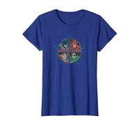 Justice League Four Heroes T-Shirt, Women, Royal Blue, X-Large