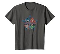 Justice League Four Heroes T-Shirt, Youth, Asphalt Grey, 3T