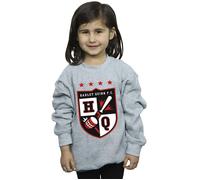 Justice League Girl's Harley Quinn FC Pocket Sweatshirt in Grey | Size: 3-4 Years Justice League Grey 3-4 Years