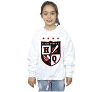 Justice League Girl's Harley Quinn FC Pocket Sweatshirt in White | Size: 12-13 Years Justice League White 12-13 Years