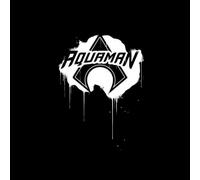 Justice League Graffiti Aquaman Men's T-Shirt - Black - XXL