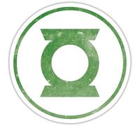 Justice League Green Lantern Logo Sticker Size S (10 x 10 cm)