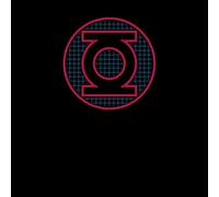 Justice League Green Lantern Retro Grid Logo Women's T-Shirt - Black - L