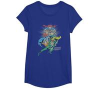 Justice League in League Characters T-Shirt, Girls, Royal Blue, Small
