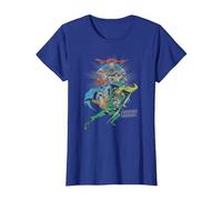 Justice League in League Characters T-Shirt, Women, Royal Blue, X-Large