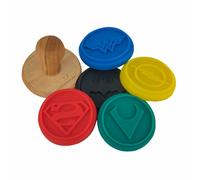 Justice League Logo Cookie Stamps Biscotti Set CINEREPLICAS
