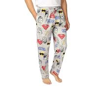 Justice League mens Pajama Pants, Lounge Bottoms With Drawstring, Ultra-soft & Comfortable, Justice League Logos, M