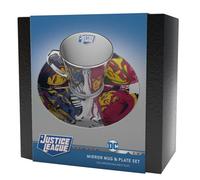 JUSTICE LEAGUE MIRROR MUG AND PLATE SPECIAL EDITION COLLECTORS GIFT SET