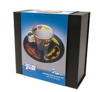 Justice League Mirror Mug & Collector Plate Set Special edition Great Gift NEW