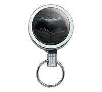 Justice League Movie Batman Logo Heavy Duty Metal Retractable Reel ID Badge Key Card Tag Holder with Belt Clip