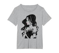 Justice League Movie Wonder Woman Profile T-Shirt, Women's Plus, Heather Grey, 5X