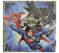 Justice League Napkins (Pack Of 16) Multicoloured (One Size)