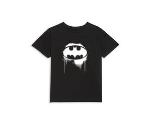 Justice League Official DC Comics Graffiti Batman Kids' T-Shirt - 7-8 Years in Black | Size: YM Justice League Black YM