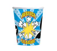 Justice League Paper Party Cup (Pack Of 8) Blue/yellow (One Size)