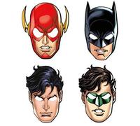 Justice League Paper Party Mask (Pack Of 8) Multicoloured (One Size)