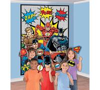 Justice League Scene Setter with Photo Props Kit- 16 pcs.