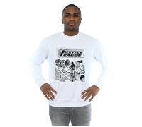 Justice League Stripes Sweatshirt DC Comics White M