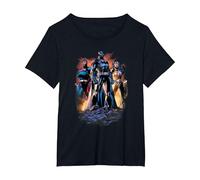 Justice League Take A Stand T-Shirt, Women's Plus, Black, 6X