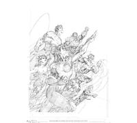 JUSTICE LEAGUE UNWRAPPED BY JIM LEE HARDCOVER Pencil Edition Collects #1-6, 9-12