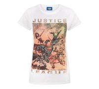 Justice League Womens/Ladies Characters Action T-Shirt NS4759