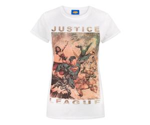 Justice League Womens/Ladies Characters Action T-Shirt NS4759