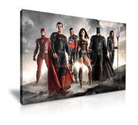 Justice League Wonder Woman Batman Aquaman Flash Poster Picture Print Canvas Wall Art Decoration (76cm X 51cm)