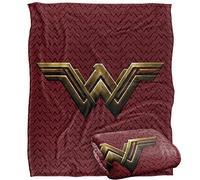 JUSTICE LEAGUE Wonder Woman Maroon Logo Silky Touch Super Soft Throw Blanket 152 x 127 cm