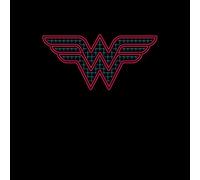 Justice League Wonder Woman Retro Grid Logo Sweatshirt - Black - M - Black
