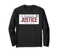 Justice Massachusetts License Plate Social Law School Lawyer Long Sleeve T-Shirt