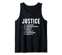 Justice Meaning Best Social Campaign Sign Human Rights Tank Top