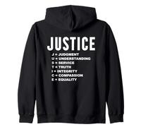 Justice Meaning Best Social Campaign Sign Human Rights Zip Hoodie