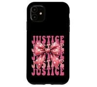 JUSTICE Name Coquette Bow Aesthetic for Women Girls Case for iPhone 11