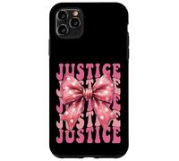 JUSTICE Name Coquette Bow Aesthetic for Women Girls Case for iPhone 11 Pro Max