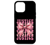 JUSTICE Name Coquette Bow Aesthetic for Women Girls Case for iPhone 12 Pro Max
