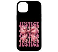 JUSTICE Name Coquette Bow Aesthetic for Women Girls Case for iPhone 14 Plus