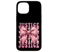 JUSTICE Name Coquette Bow Aesthetic for Women Girls Case for iPhone 15