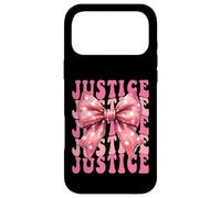 JUSTICE Name Coquette Bow Aesthetic for Women Girls Case for iPhone 17 Pro Max
