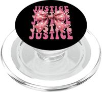 JUSTICE Name Coquette Bow Aesthetic for Women Girls PopSockets PopGrip for MagSafe
