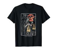 Justice Never Dies Grim Reaper Flaming Scales Halloween T-Shirt
