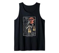 Justice Never Dies Grim Reaper Flaming Scales Halloween Tank Top