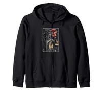 Justice never dies grim reaper flaming scales Halloween Zip Hoodie