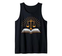 Justice Scales Book Graphic Literacy Awareness Tank Top